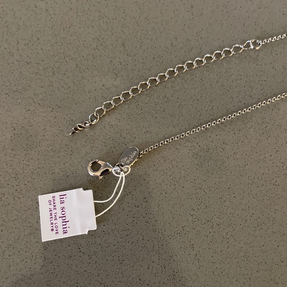 New lia sophia Lanky giraffe necklace silver tone - Picture 4 of 6